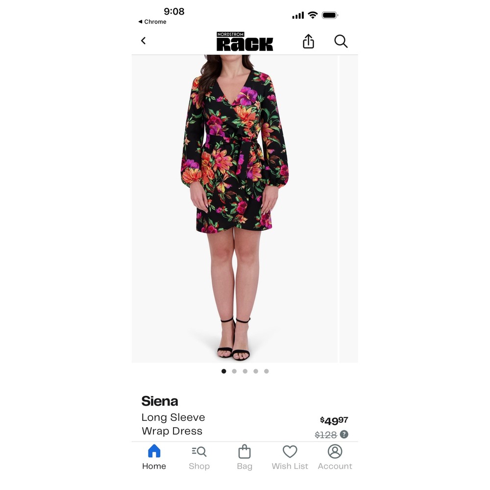 Siena Floral Wrap Dress – Size 10 – Elegant & Sexy with Self-Tie Belt - Picture 2 of 10